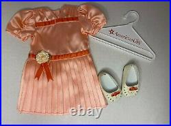 18 American Girl Historic Doll Outfit Molly Recital Coral Dress & Shoes Retired