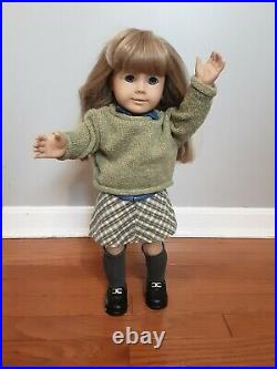 1986 American Girl Doll with Artist Mark in Retired Perfectly Plaid Outfit EUC