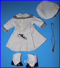 1989 Pleasant Co. Samantha Middy Sailor Outfit American Girl w Boots, Whistle