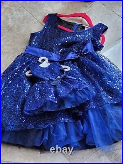 2014 Happy Holiday Blue Sparkle Dress American Girl withmatching size 7 dress