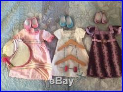 3 American Girl Outfits & Assessories Doll Streamer Trunk Wardrobe with hangers