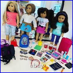4American Girl dolls, 25+shoes, 16+ Outfits+moreGrace, Isabel, Nikki, lookalike
