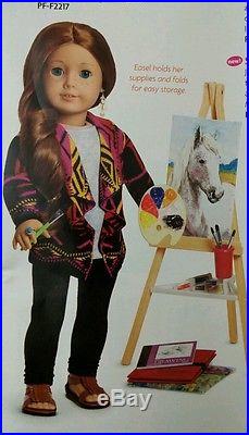 American Girl Doll Saige's Paint Set And Sweater Outfit New In Box