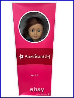 AMERICAN GIRL DOLL SAIGE with Original Box, Book, Meet Outfit & Earrings