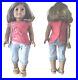 AMERICAN GIRL DOLL with Clothes Shoes Purse. Brown Eyes Shoulder Length Blond Hair