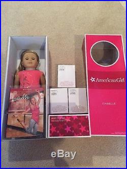 AMERICAN GIRL Doll Lot ISABELLE dance outfit Case Skirt Leotard Wrap