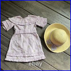 AMERICAN GIRL Doll Rebecca's Summer Outfit Dress and Straw Hat