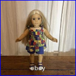 AMERICAN GIRL JULIE ALBRIGHT DOLL in Rare Patchwork Outfit 2012/Retired 2017
