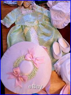 Amazing Vtg Pleasant Company American Girl Lot-felicity Polly Cradle Outfits Etc
