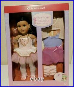 American Girl 18 Black Hair Sparkling Ballerina Doll & Outfit Set 12 Pieces