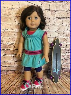 American Girl 18 Doll Lindsey Retired GOTY with Skateboarding Outfit