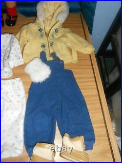 American Girl 18 Doll MOLLY AND EMILY IN MEET OUTFITS HUGE LOT