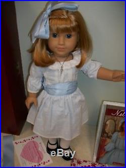 American Girl 18 Doll NELLIE in Meet Outfit (withBox & Book) and Holiday Outfit
