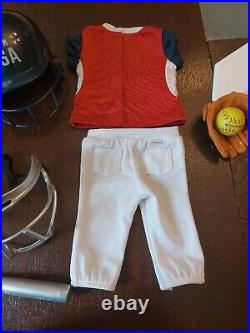 American Girl 18 Doll Retired Team USA Softball Outfit Gear Outfit Complete Set