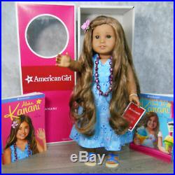 American Girl 18 KANANI DOLL In MEET OUTFIT Necklace Barrette Shoes 2 Books BOX