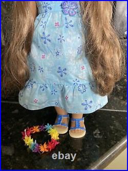 American Girl 18 KANANI DOLL In MEET OUTFIT Necklace Barrette Wonderful Cond