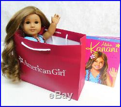 American Girl 18 KANANI DOLL In Meet Outfit DRESS PANTIES NECKLACE Book +AG Bag