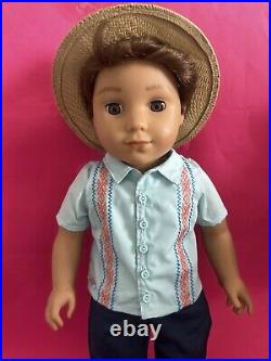 American Girl 18 Logan Everett Boy Doll Retired 2014 With Outfit