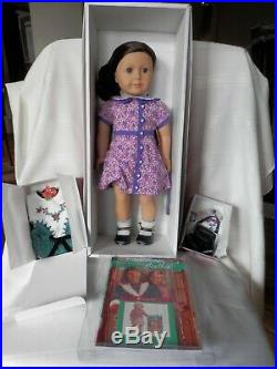 American Girl 18 Ruthie doll, book, accessories, Christmas outfit NIB Retired