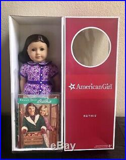 American Girl 18 Ruthie doll, book, accessories, Pajamas outfit NIB Retired