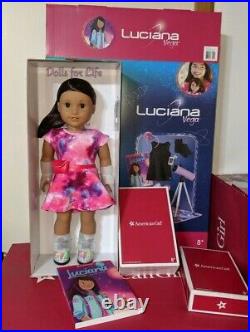 American Girl 18 inch Luciana Doll Book Telescope Starry Night Outfit NEW LOT