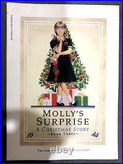 American Girl 1986 Molly Doll, Christmas Outfit, Box & Stocking Gifts Radio Book