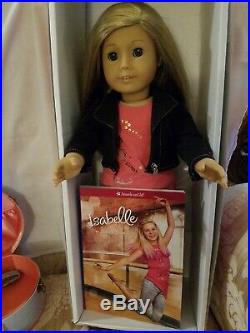 American Girl 2014 Isabelle 18 Doll With Ballet outfit & Dance Case, VGUC