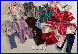 American Girl 36 Clothes, 16 Shoes, Paper Dolls & Accessories Lot Preowned