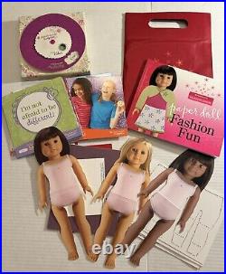 American Girl 36 Clothes, 16 Shoes, Paper Dolls & Accessories Lot Preowned