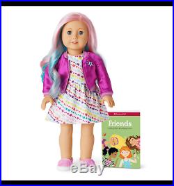 American Girl # 88 DOLL in Pink Sparkle Meet Outfit Pastel Multicolor Hair +BOOK