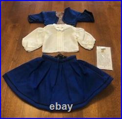American Girl Addy Blue School Suit, Blouse, Medal Pin Pleasant Co. Retired