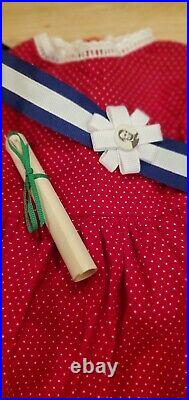 American Girl Addy Patriotic Outfit Dress Sash Scroll Retired Rare
