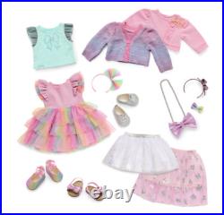 American Girl Ag Fashion Show Rainbow Ruffles Ultimate Bundle Collection New