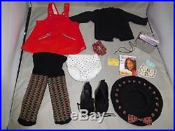 American Girl Asian Doll #4 With Complete Red Vinyl Outfit & Accessories Exc