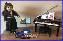 American Girl Baby Grand Piano + Doll + Recital Outfit I + Violin + Stand LOT