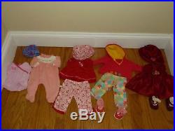American Girl Bitty Baby BB4 Light Skin, Brown Hair, Many Outfits, Accessories