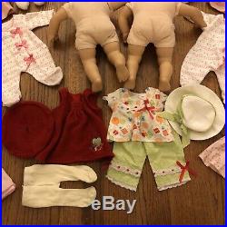 American Girl Bitty Baby Doll Twins Babies Blonde Hair Blue Eye Clothes Outfits