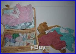 American Girl Bitty Baby Doll Wicker Basket Suitcase Accessories Outfits Toys