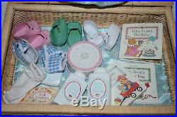 American Girl Bitty Baby Doll Wicker Basket Suitcase Accessories Outfits Toys
