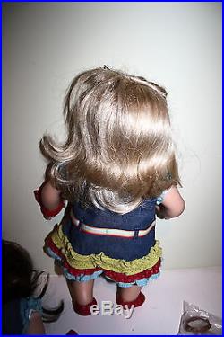 American Girl Bitty Baby Twins Doll Blonde Brunette Meet Outfits Bear Carrier