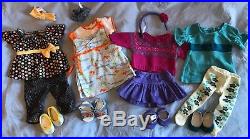American Girl Bitty Twins Brunette Girl Blonde Boy dolls 10 Outfits Shopping Set