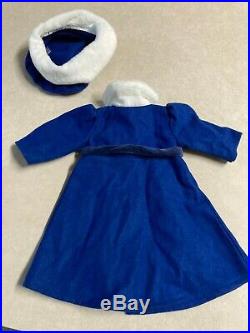 American Girl CAROLINE Birthday Outfit+Travel Dress+Winter Coat Hat RETIRED EUC