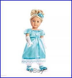 American Girl Caroline Doll & Extra Blue Party Gown Dress Outfit New In Box