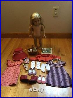 American Girl Caroline Lot Travel Outfit and Spencer Jacket, Holiday Gown Basket