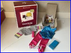 American Girl Courtney Moore Doll TV, Bing-Bag Set and exercise outfit. New in B