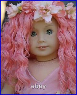 American Girl Custom Fairy Princess Doll Peach Pink Hair With Outfit