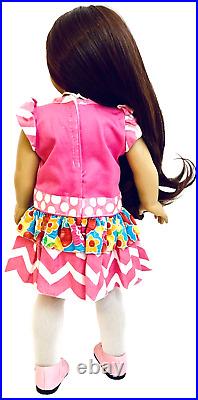 American Girl Custom OOAK Hello Kitty & Me 18 Doll In Cute Hello Kitty Outfit