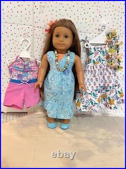 American Girl Doll 2011 Retired Kanani Akina with Dress & Extra Outfits