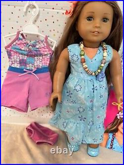 American Girl Doll 2011 Retired Kanani Akina with Dress & Extra Outfits