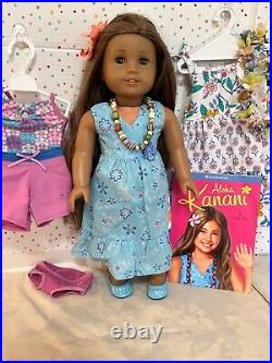 American Girl Doll 2011 Retired Kanani Akina with Dress & Extra Outfits